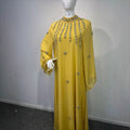 Rhinestone Scatter Batwing Abaya (MA419)