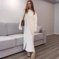 Ribbed Knit Maxi Dress(MS443)