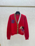 Gucci Women's V-neck Knitted Cardigan