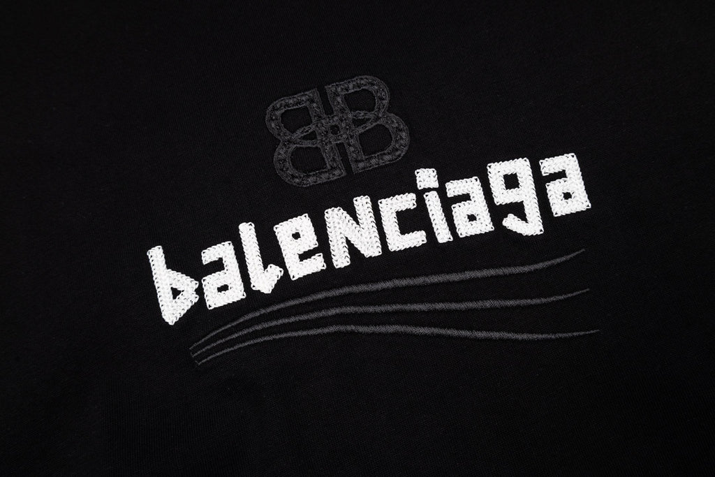Balenciaga Wave Light-Reflecting Embroidered T-Shirt