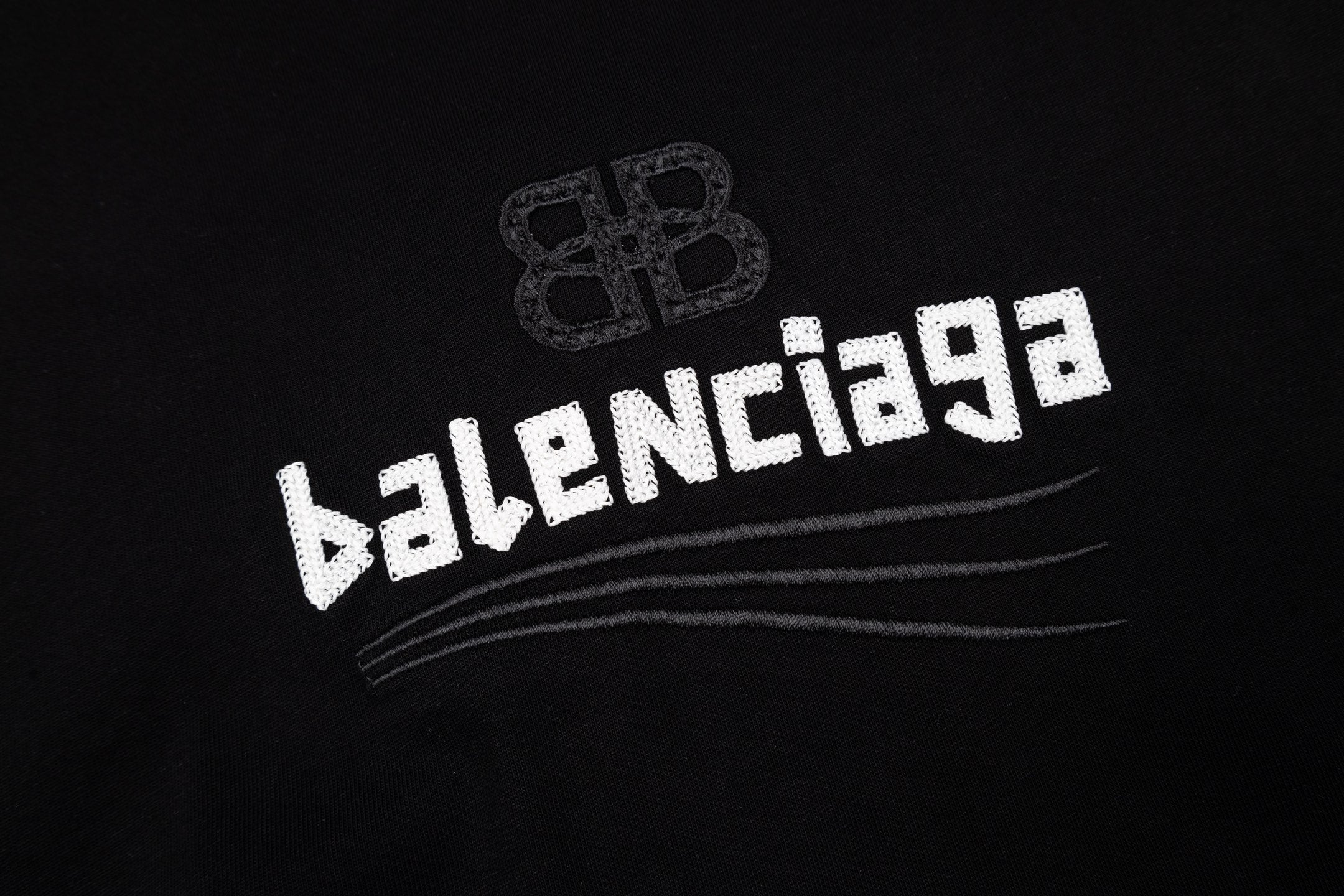Balenciaga Wave Light-Reflecting Embroidered T-Shirt