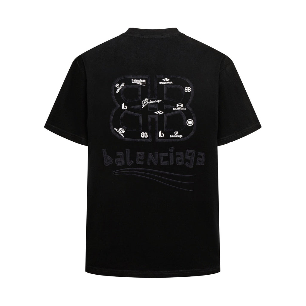 Balenciaga Wave Light-Reflecting Embroidered T-Shirt
