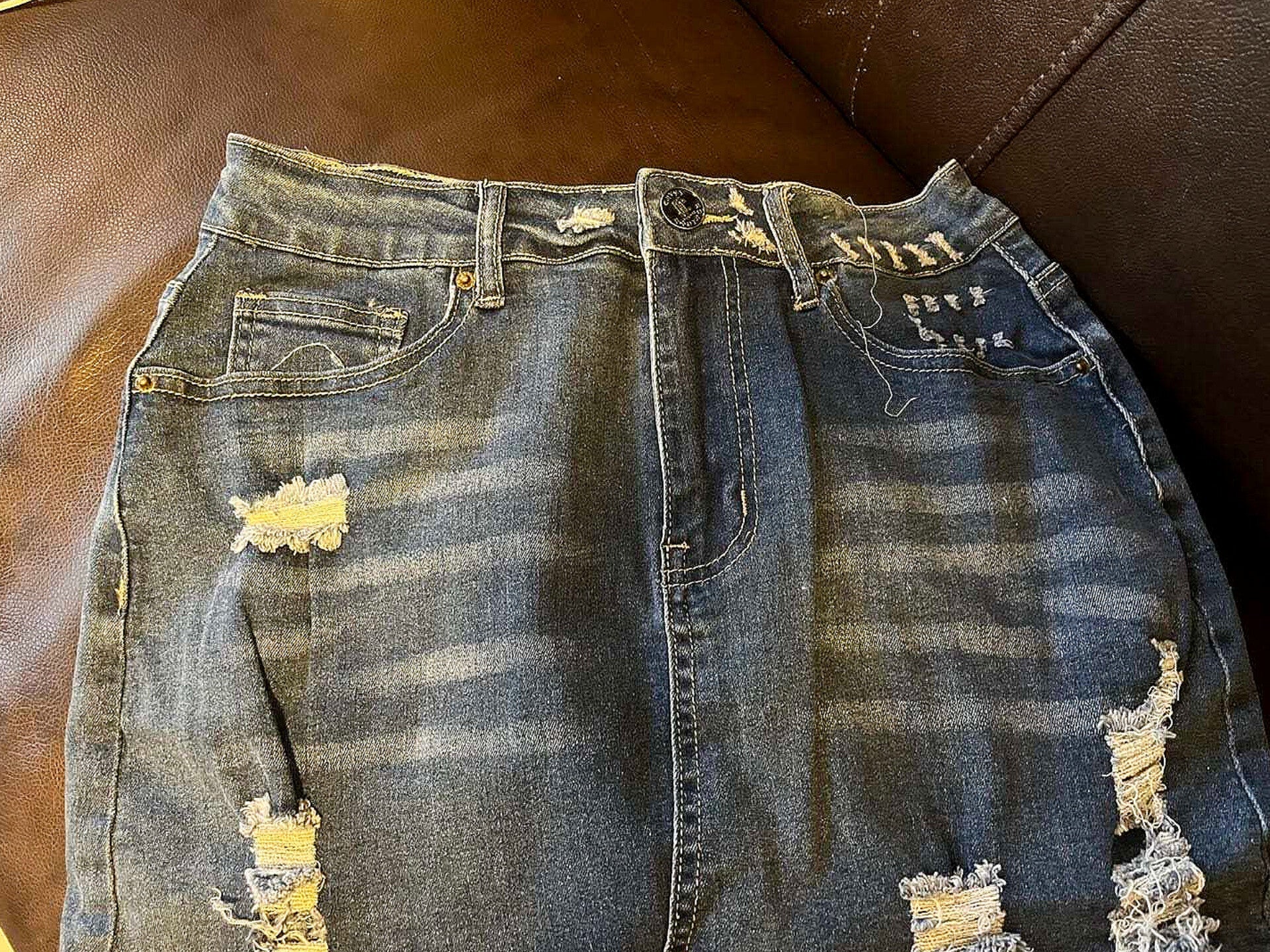 DON JOHN Jean Skirts Handmade Women's