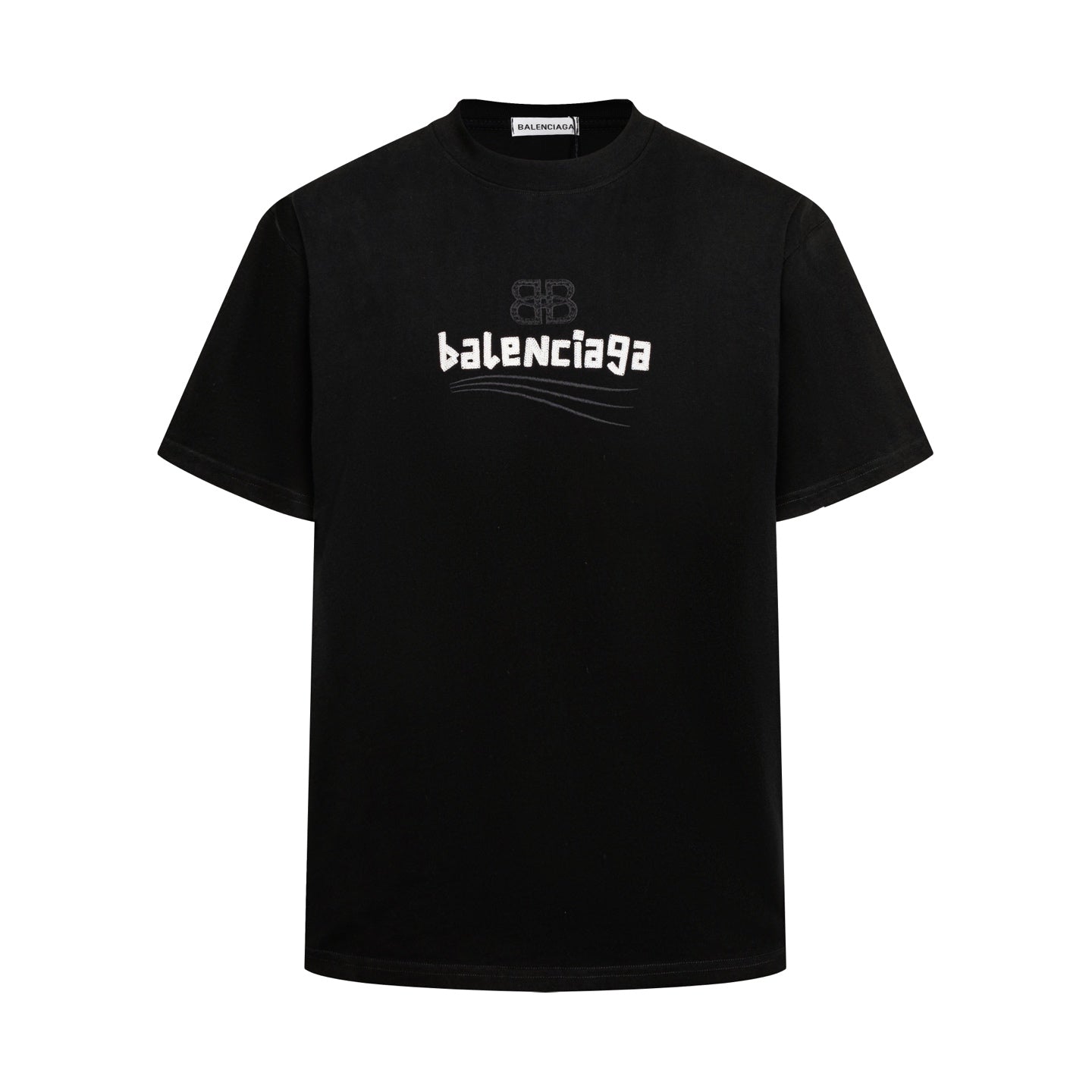 Balenciaga Wave Light-Reflecting Embroidered T-Shirt