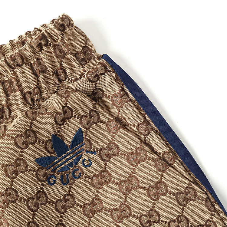 GUCCI ✘ AD Adidas callab GG Jacquard Casual Pants