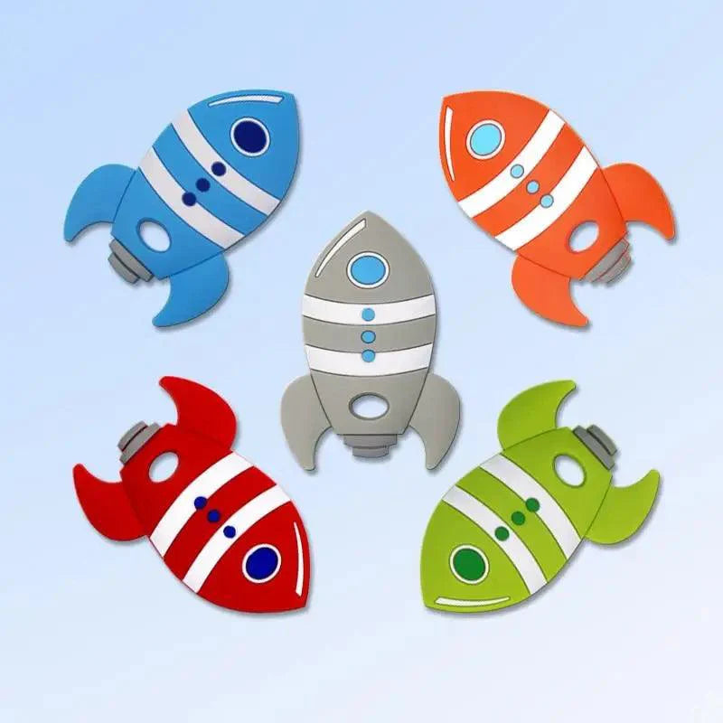 Rocket Silicone Baby Teether Rodent Baby Teething Toys Chewable Animal Shape Baby Products Nursing Gift
