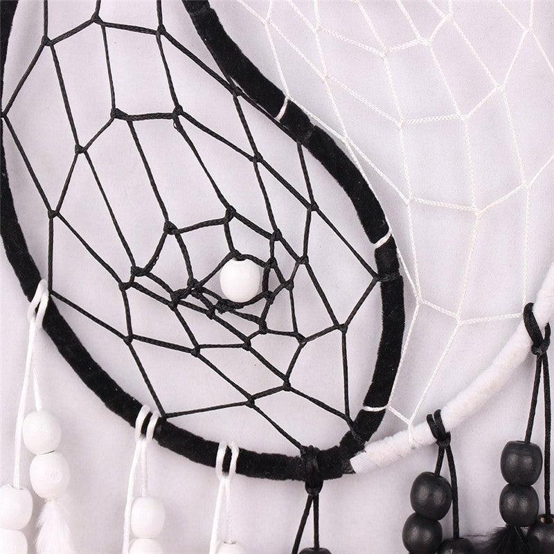 Romantic Dream Catcher Tree of Life Brown Native Handmade Traditional Dream Catcher Yin Yang 50" Long Home Decoration Feather Dream-catcher For Bedroom Wall Hanging Home Decor Wedding Party Blessing Gift