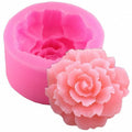 Rose Silicone Cake Mold 3D Flower Fondant Mold Cupcake Jelly Candy Chocolate Decoration Baking Tool Moulds Flower Bloom Rose Shape Silicone Fondant Soap