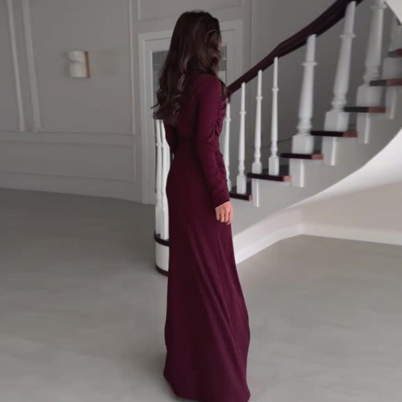 Ruched Bodycon Maxi Dress(MS219)