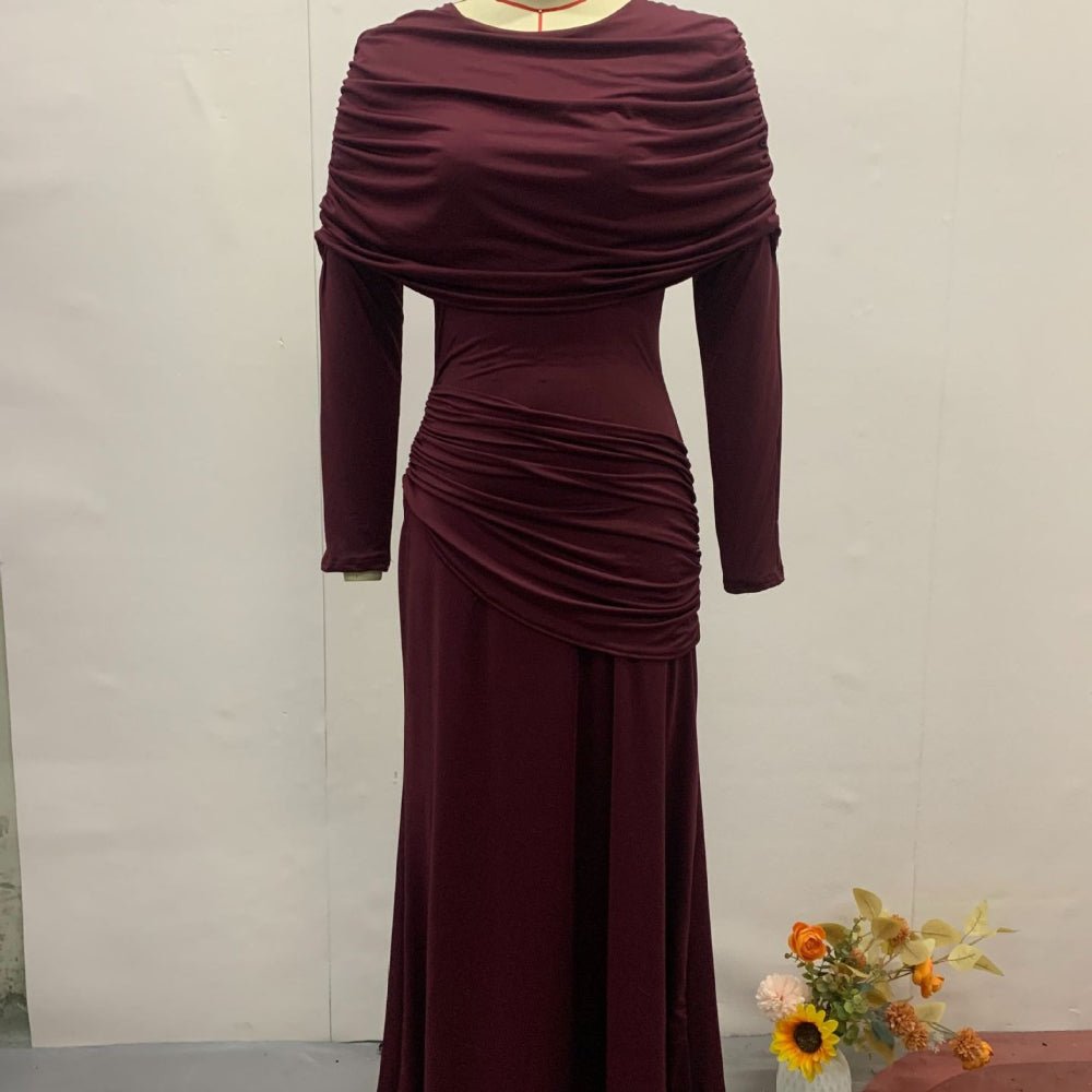Ruched Bodycon Maxi Dress(MS219)