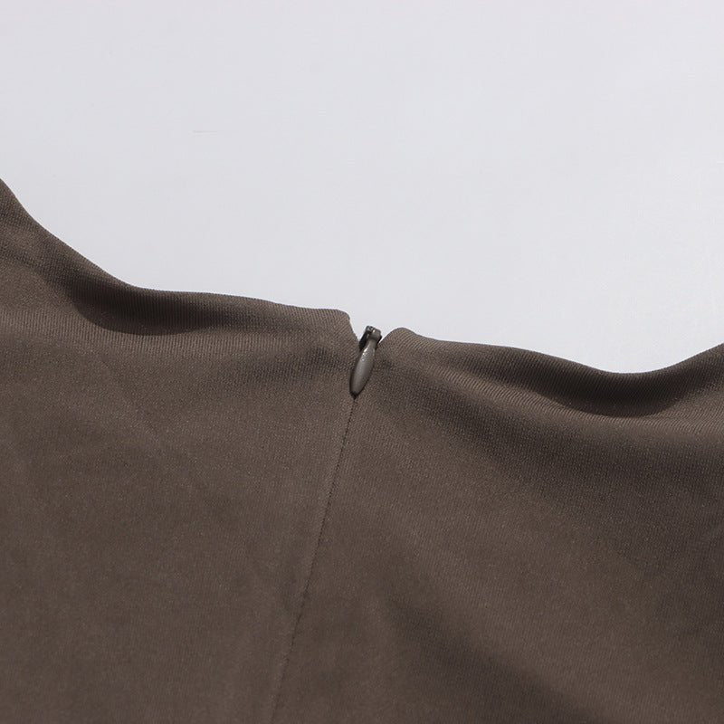 Ruched Dress with Braided Cutout Waist (MS345)