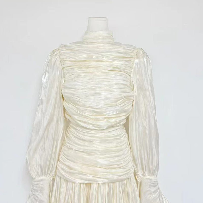 Ruched High Neck Evening Gown(MS221)