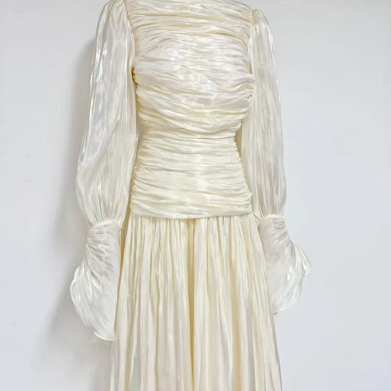 Ruched High Neck Evening Gown(MS221)