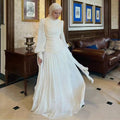 Ruched High Neck Evening Gown(MS221)