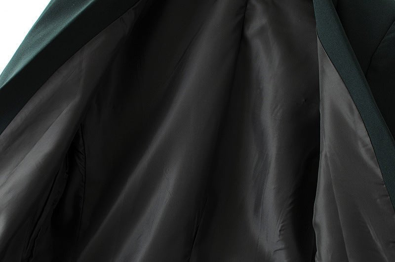 Ruched Sleeve Blazer | Three-Quarter Sleeve Longline Jacket (MS241)