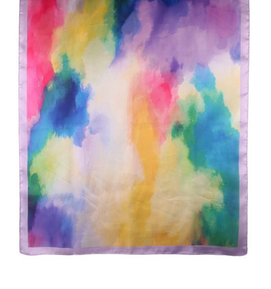 Satin Silk Printed Hijab Scarf | Printed Satin Hijab Scarf (MH217)