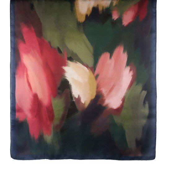Satin Silk Printed Hijab Scarf | Printed Satin Hijab Scarf (MH217)