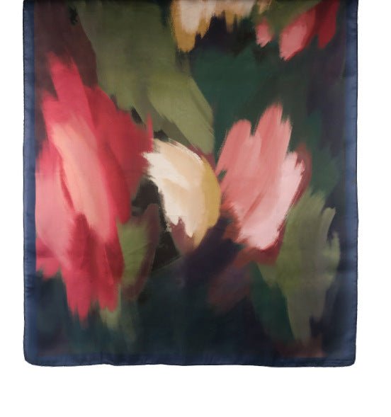 Satin Silk Printed Hijab Scarf | Printed Satin Hijab Scarf (MH217)