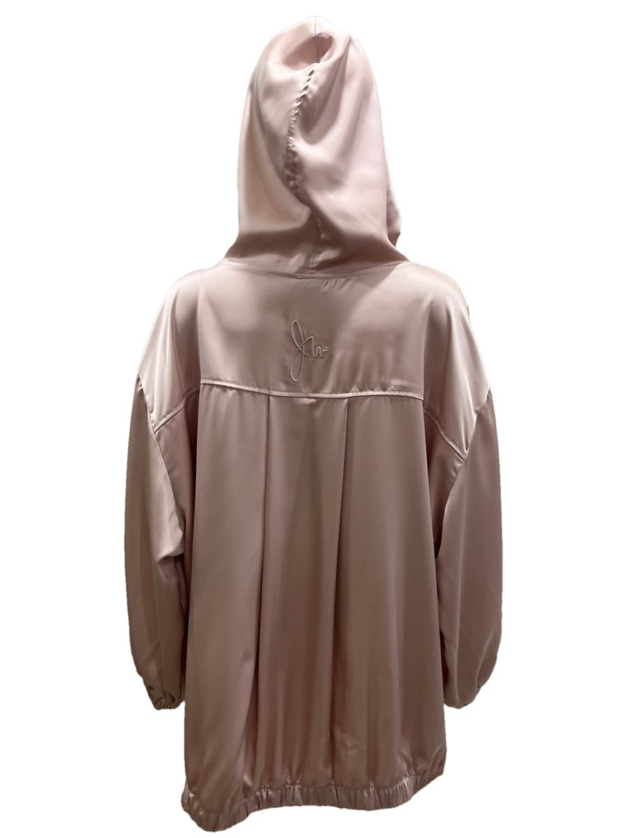 Satin Two-Piece Set with Hooded Top & Maxi Skirt(MS348)