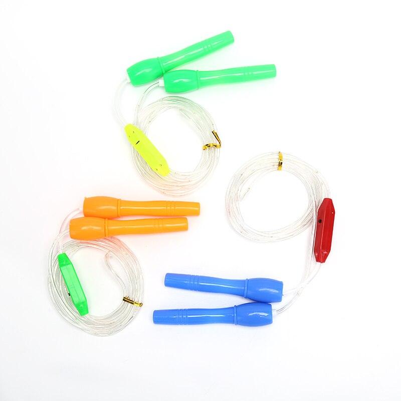 School Children Fitness Jump Ropes LED Light Up Skipping Kids Luminous Home Exercise Rope Sports Supplies Colorful Glowing Skipping Rope Handles Fast Speed Rope LED Light Up Colorful Jump Rope