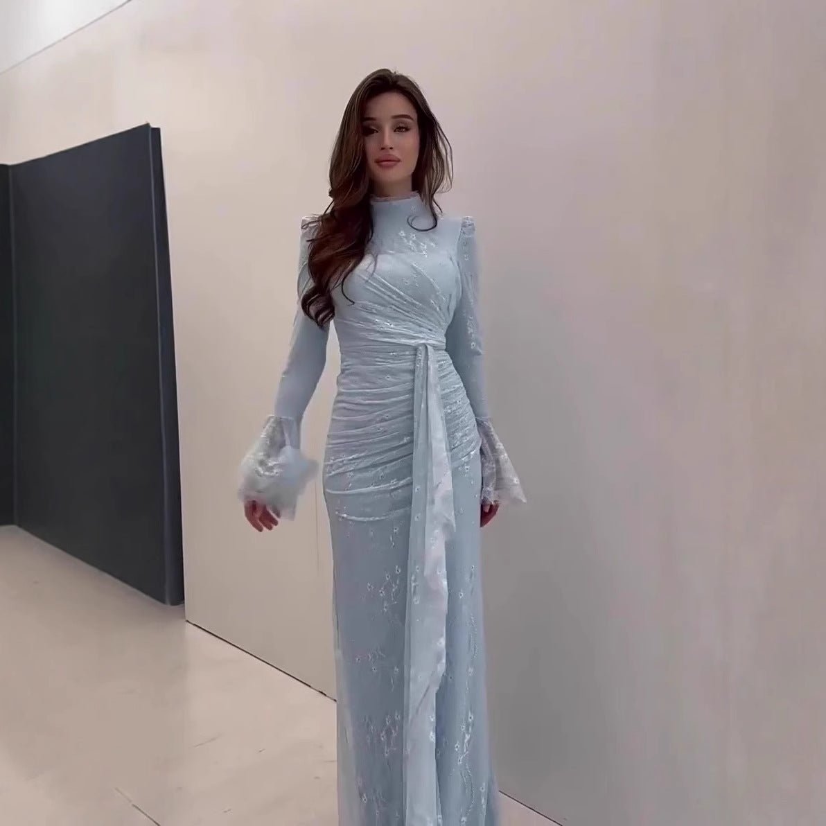 Sequin Embellished Maxi Dress(MS282)