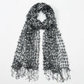 Sequin Mesh Shawl Hijab with Fringe(MH206)
