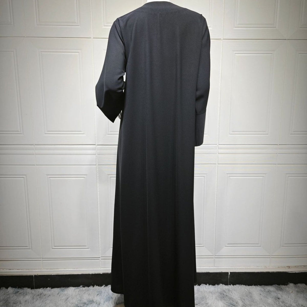 Sequin Palm Tree Embroidered Abaya(MOA252)