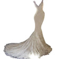 Sexy Halter Brigade Shimmering Mermaid Wedding Dress