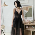 Sexy Suspenders Gauze Evening Dress