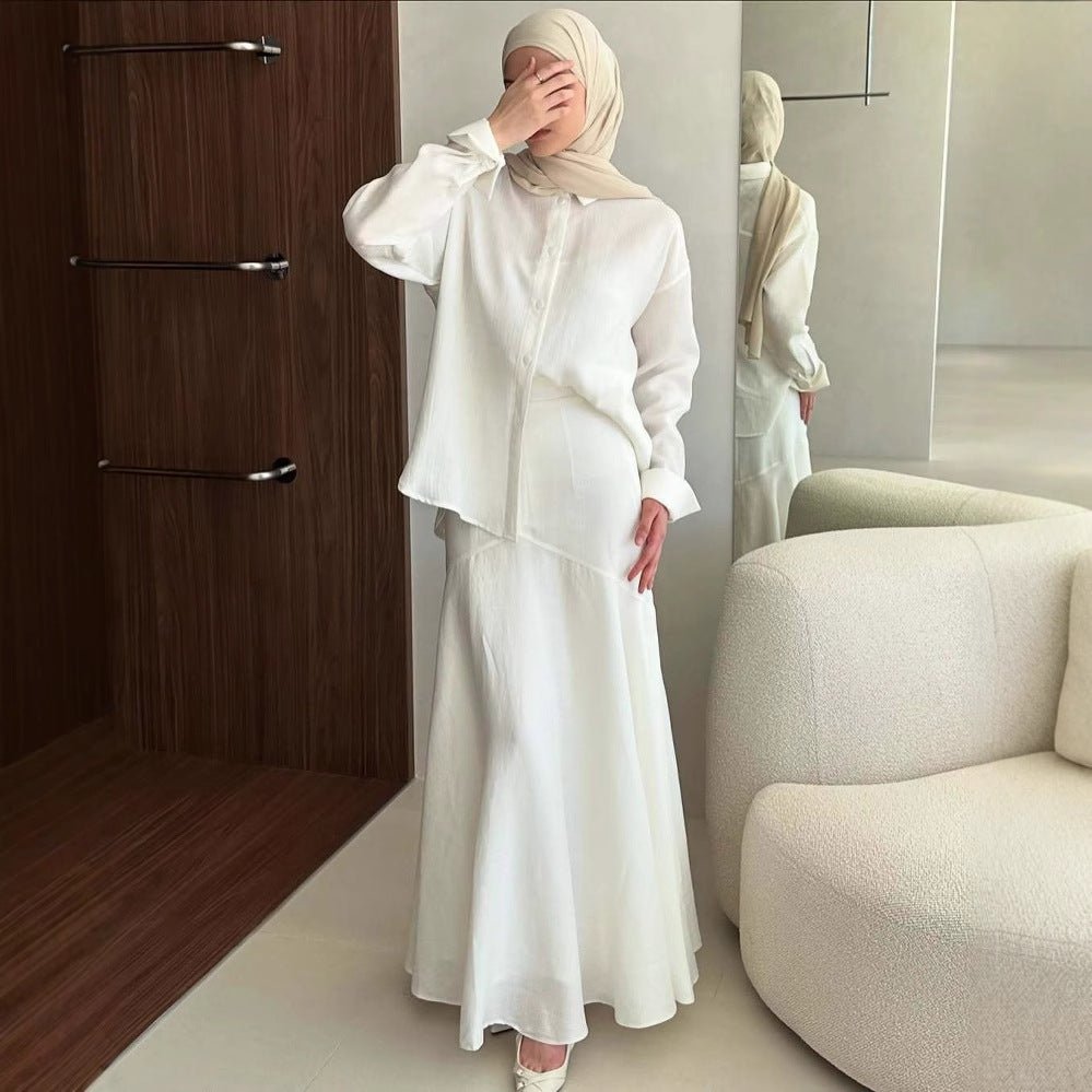 Shirt & Tiered Skirt Set(MS259)