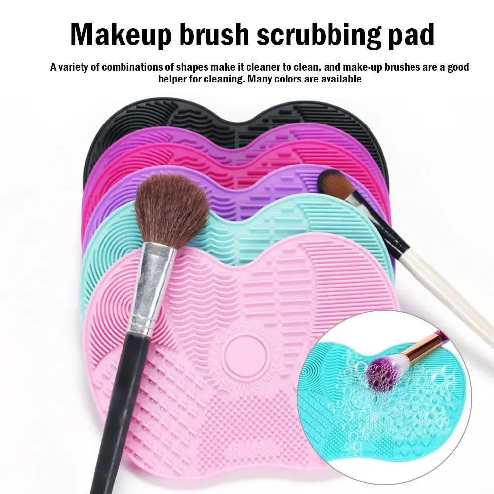 Silicone Makeup Brush Cleaning Pad -  Portable Makeup Cleaning Washing Tool Scrubber