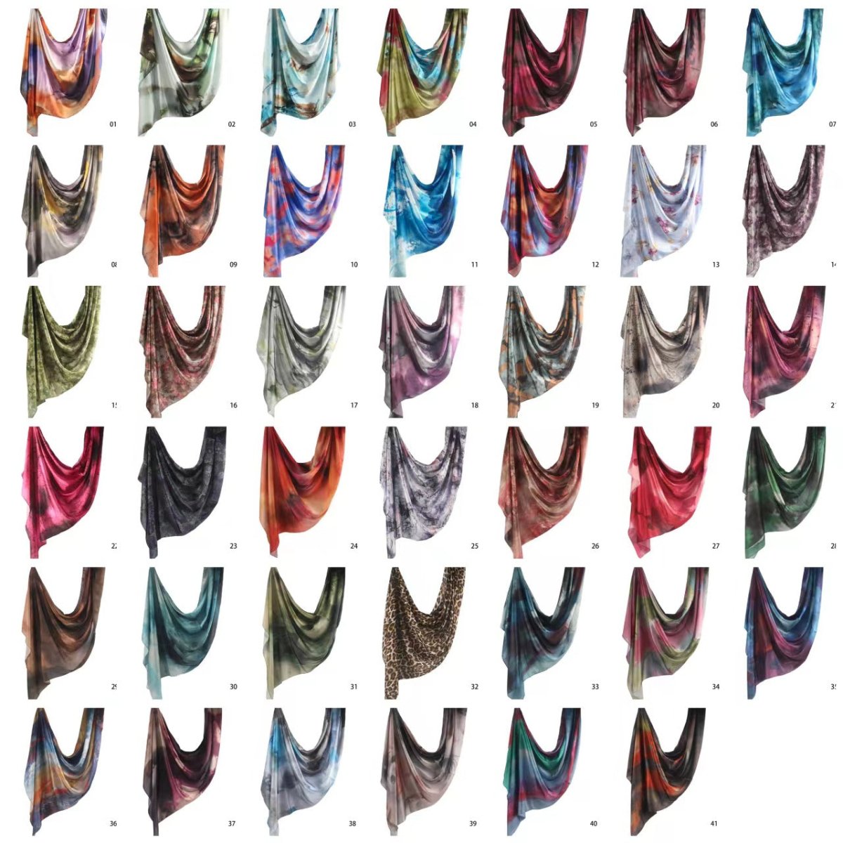 Silk Marble Print Hijab Scarf(MH209)