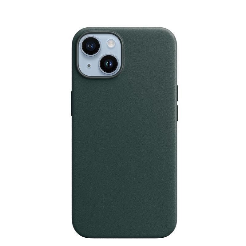 Simple Colorful Magnetic Leather Case For iPhone 14 Pro Max 14Pro 14 Plus Case Wireless Charging Drop Protect Cover Simple Hard Leather Solid Color Protective Cover For iPhone