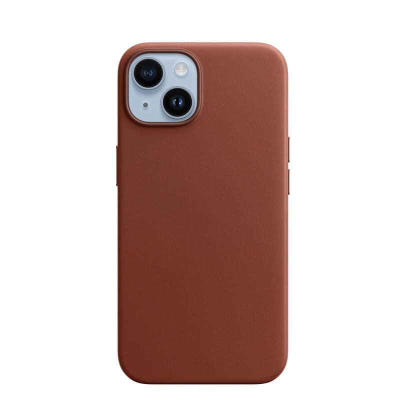Simple Colorful Magnetic Leather Case For iPhone 14 Pro Max 14Pro 14 Plus Case Wireless Charging Drop Protect Cover Simple Hard Leather Solid Color Protective Cover For iPhone