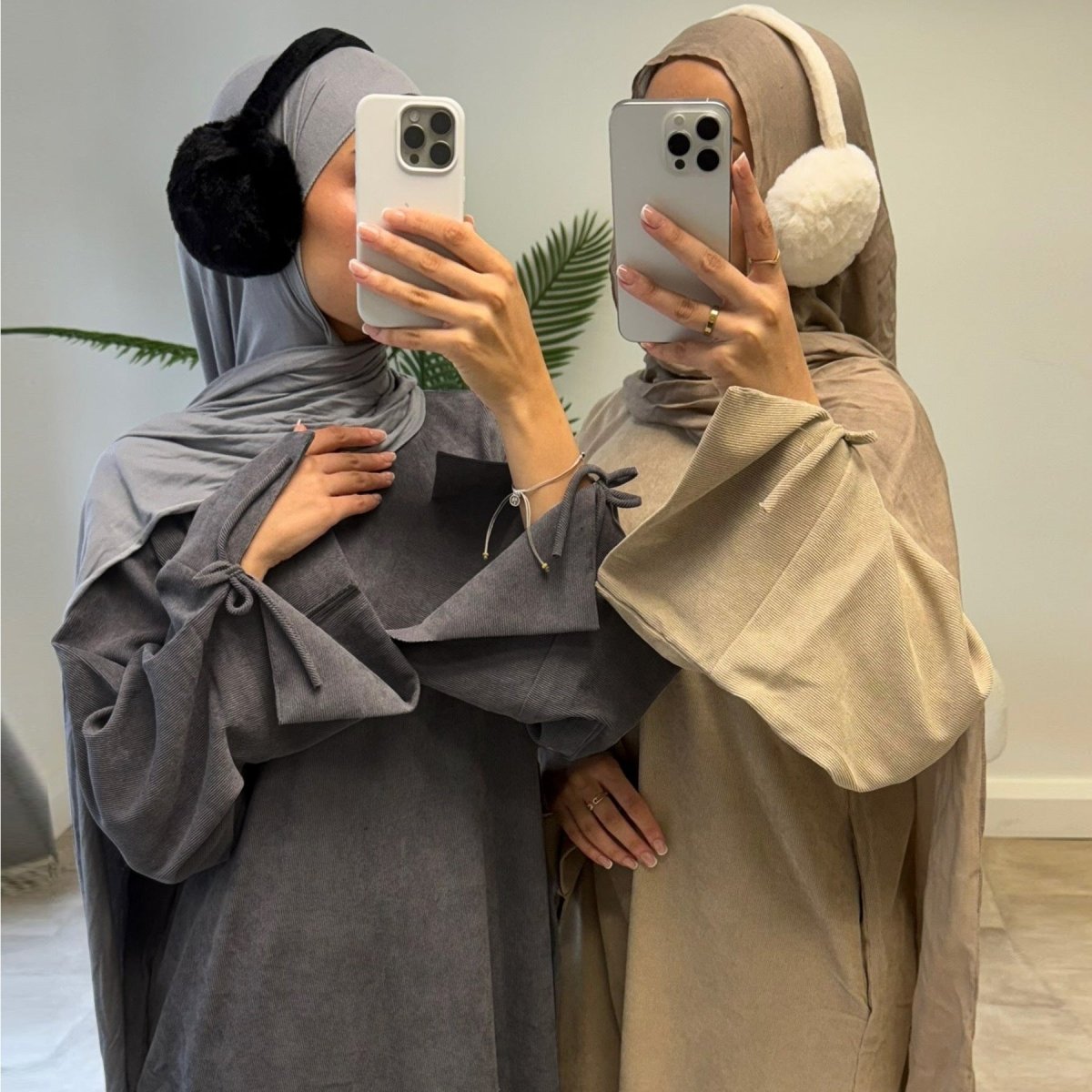 Mini Bow Sleeve Abaya | Simple Lace-Up Modest Abaya for Everyday Wear (MA130)