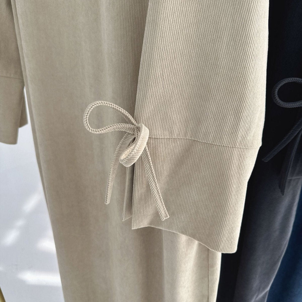 Mini Bow Sleeve Abaya | Simple Lace-Up Modest Abaya for Everyday Wear (MA130)