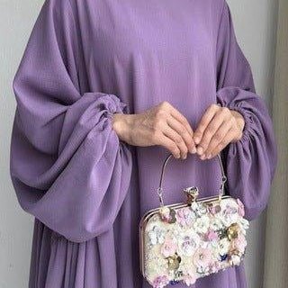 Simple Puff Balloon Sleeve Abaya (MA066)