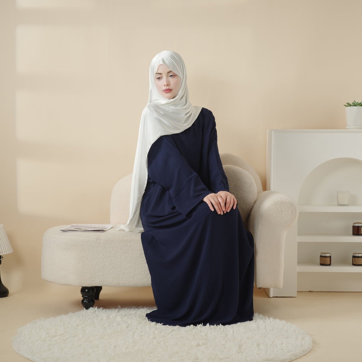 Simple Vintage Pleated Abaya (MA042)