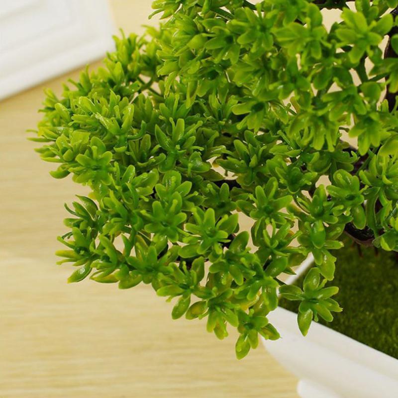 Simulation Lifelike Simple Potted Decor Artificial Bonsai Pine Tree Decorative Bonsai Ornaments Fake Gift Artificial Accessories Fake Flowers Arrangements for Home Decoration