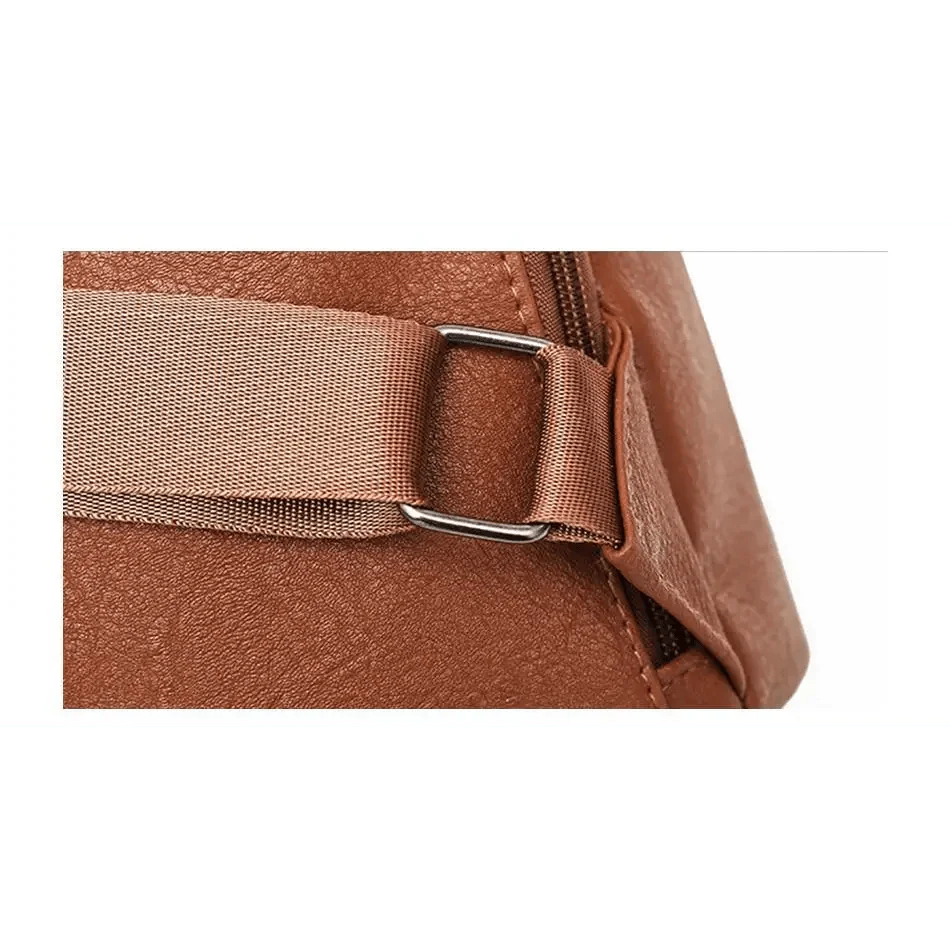 Sizzling Anti-Theft Vintage Style Leather Backpacks for Teenager Girls And Women School Bagpack For Females Travel Bags