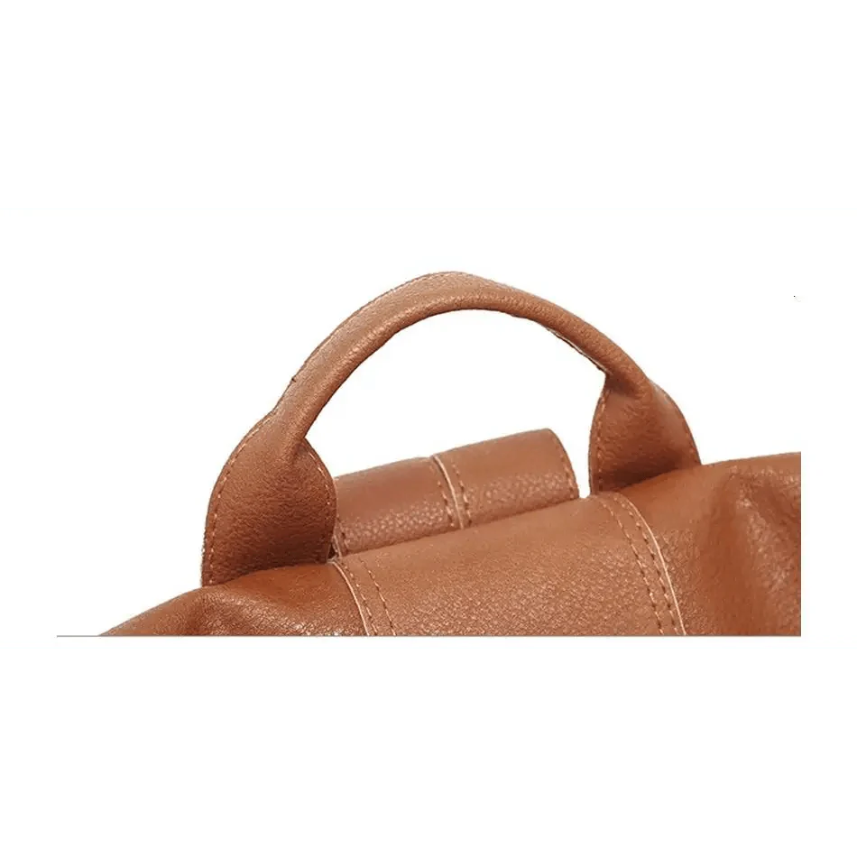 Sizzling Anti-Theft Vintage Style Leather Backpacks for Teenager Girls And Women School Bagpack For Females Travel Bags