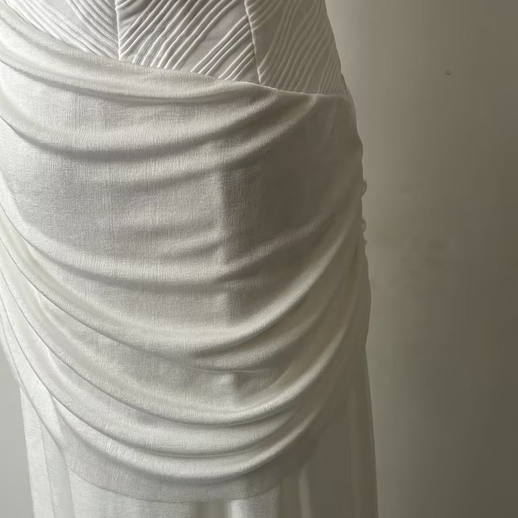 Sleeveless High Neck Gown(MS362)
