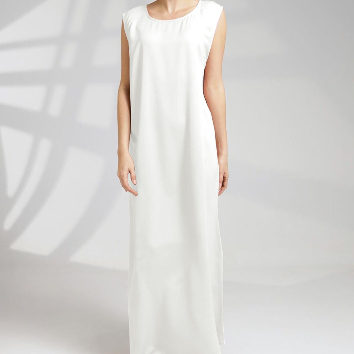 Sleeveless Slip Maxi Dress | Relaxed Fit Base Layer Abaya Dress(MS190)