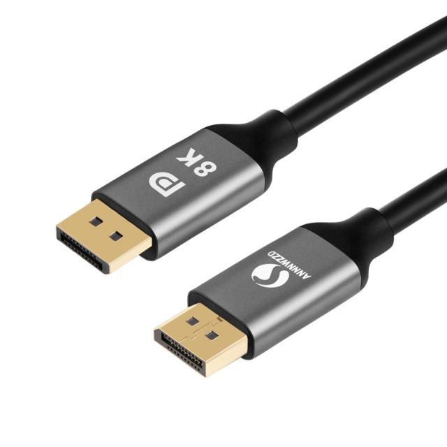 Slim And Flexible 1.4 8K HDR 60Hz 4K@144Hz 32.4Gbps DisplayPort Cable Adapter For PC Laptop TV Monitor Projector