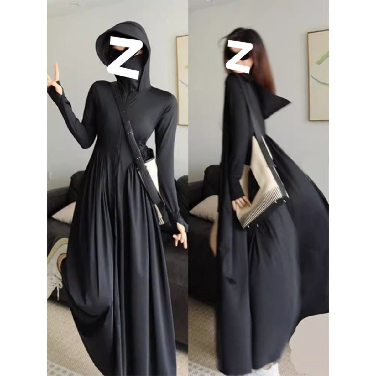 Slim-fit Long Sunscreen Jacket & Skirt Set - UPF 50+ Full Body Sun Protection - Beach Cover-up(MS106)