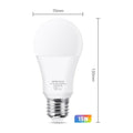Smart Light Bulb E27 LED Lamp RGB+White+Warm White Work With Alexa Google Home Dimmable Timer Function RGB LED Bulb Bulb-Timer  Sunrise  Sunset Dimmable Multicolo Warm White No Hub Required Compatible With Alexa Google Home Assistant