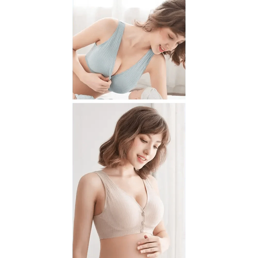 Soft And Comfortable Cotton Nursing Bra Breathable Breastfeeding Bras for Women Maternity Bra Plus Big Size Easy Feeding Bra Wire Free