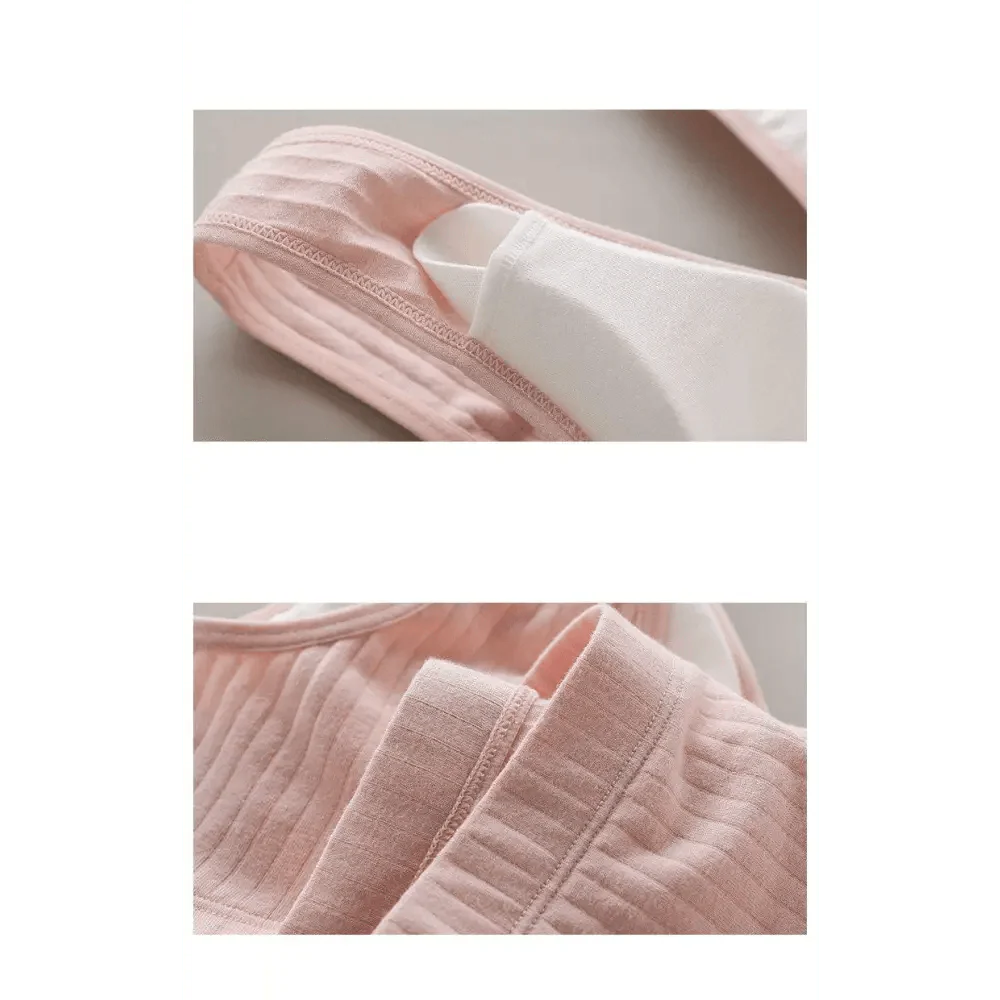 Soft And Comfortable Cotton Nursing Bra Breathable Breastfeeding Bras for Women Maternity Bra Plus Big Size Easy Feeding Bra Wire Free