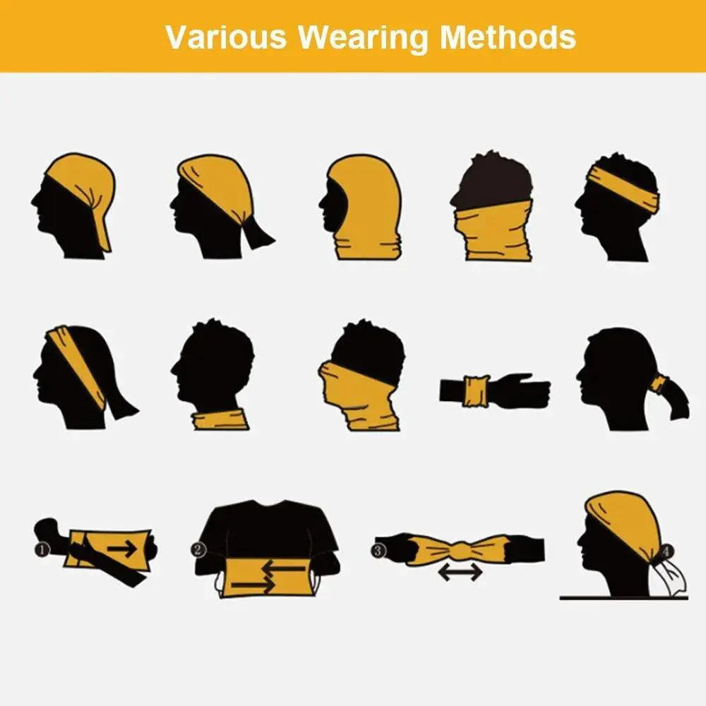 Soft And Comfortable Silk Scarf Unisex Magic Scarf Outdoor Sports Bicycle Headband Bike Cycling Neck Tube Warmer Riding Bandanas Face Mask