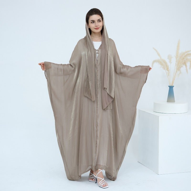 Soft Crinkle Island Cotton Batwing Cardigan 3-Piece Set (MOA228)